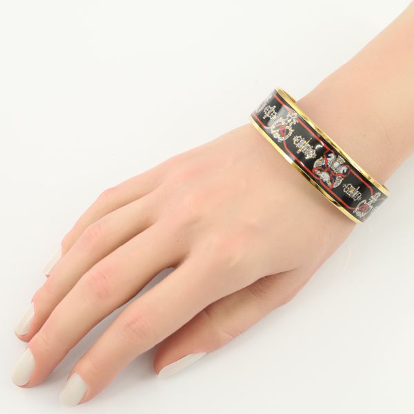 エルメス ブレスレット エマイユ 馬 ウマ GM バングル エナメル