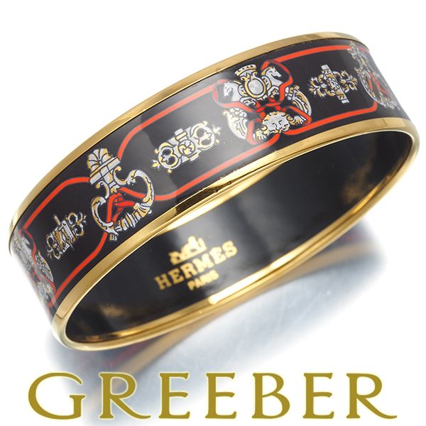 エルメス ブレスレット エマイユ 馬 ウマ GM バングル エナメル