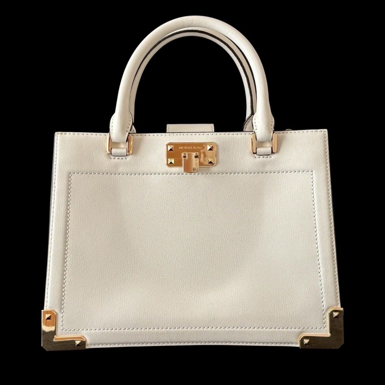 MICHAEL KORS マイケルコース サッチェルバック 白 ハンドバッグ 