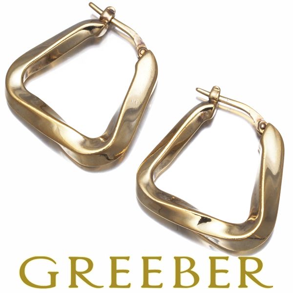 ボッテガヴェネタ ピアス トライアングル フープ シルバー 925 #180124