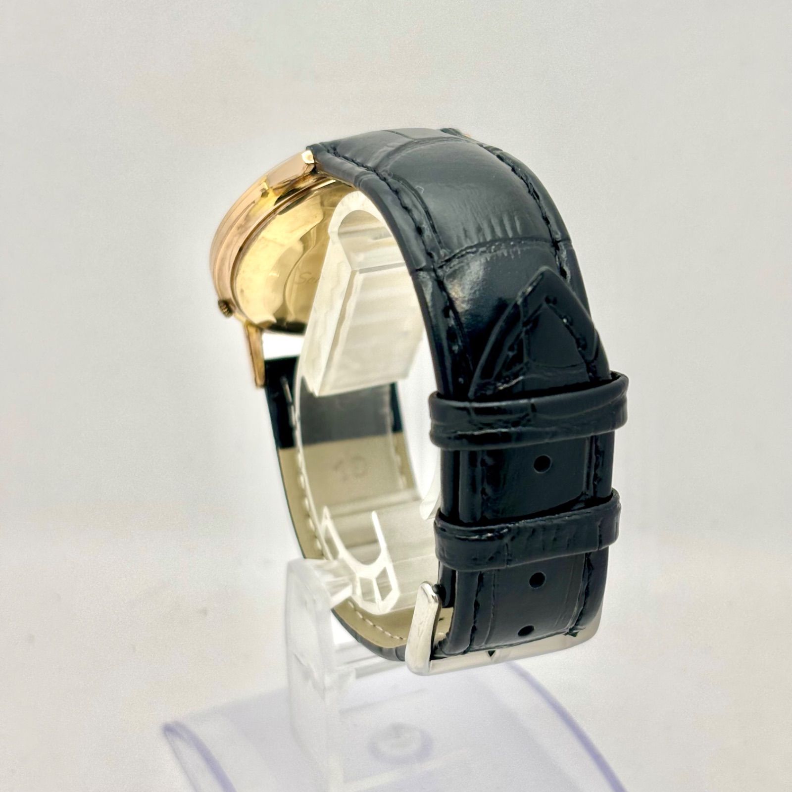  稼働 SEIKO Sportsmatic セイコー スポーツマチック 機械式 自動巻き メンズ 腕時計 ゴールド 15017 ベルト 体型カバー 自動巻き時計 腕時計(アナログ)