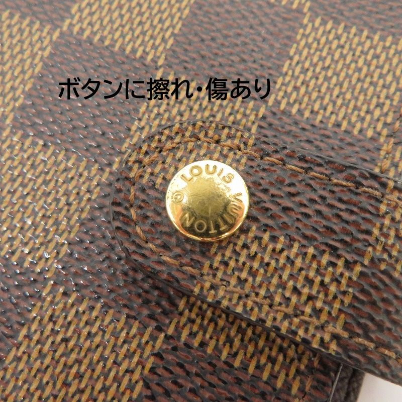 LOUIS VUITTON ルイ ヴィトン 手帳カバー アジェンダ PM R 20700 ダミエ エベヌ ブラウン 125