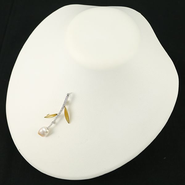 ブローチ兼ペンダントトップ K18WG