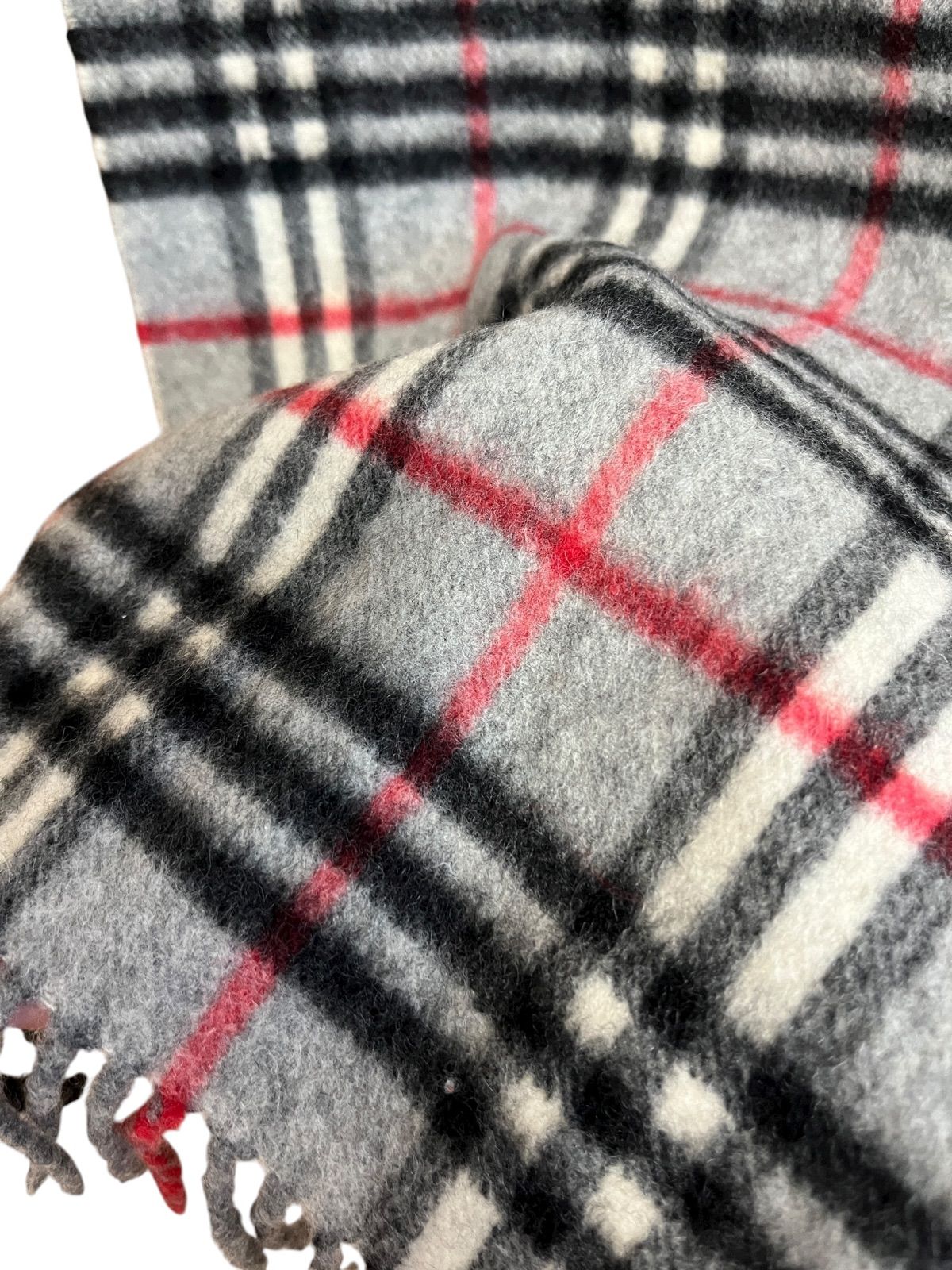 RE327 【美品】Burberrys バーバリー チェック柄 カシミヤ100