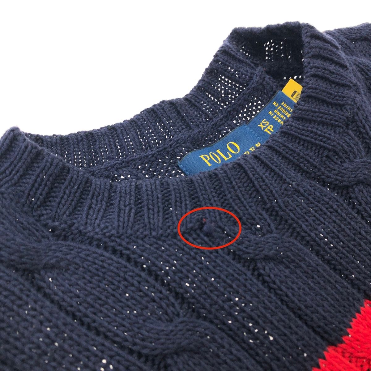 POLO RALPH LAUREN ポロラルフローレン 半袖ニット サイズ:XS コットン