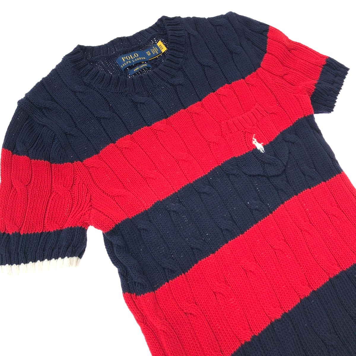 POLO RALPH LAUREN ポロラルフローレン 半袖ニット サイズ:XS コットン