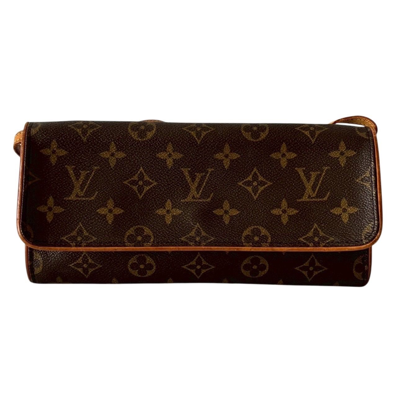 LOUIS VUITTON ルイヴィトン ショルダーバッグ 茶 モノグラム ポシェットツイン GM M51852 レディース