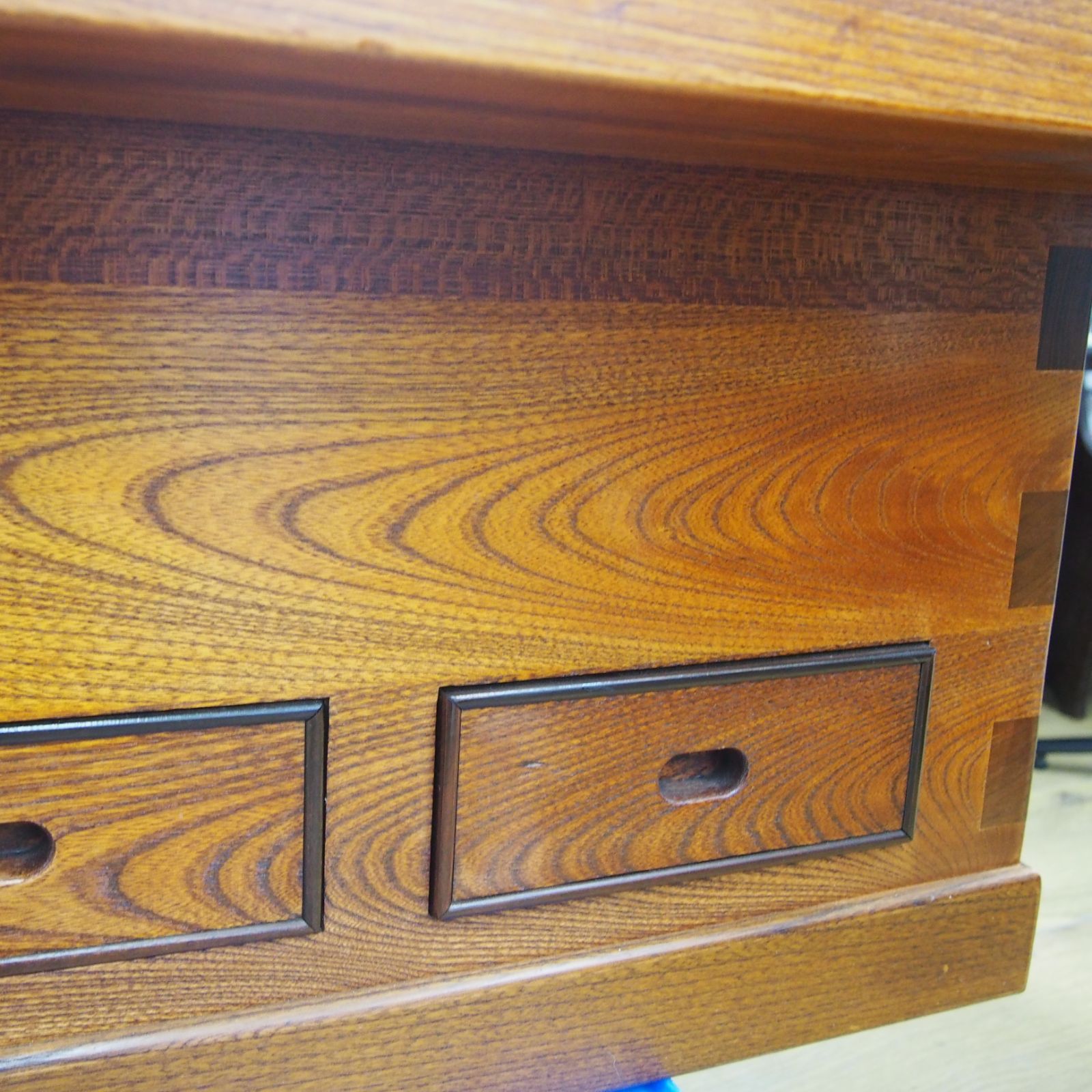 本州送料込み 極美品 総欅 欅 けやき 欅作り 囲炉裏テーブル w 960mm d