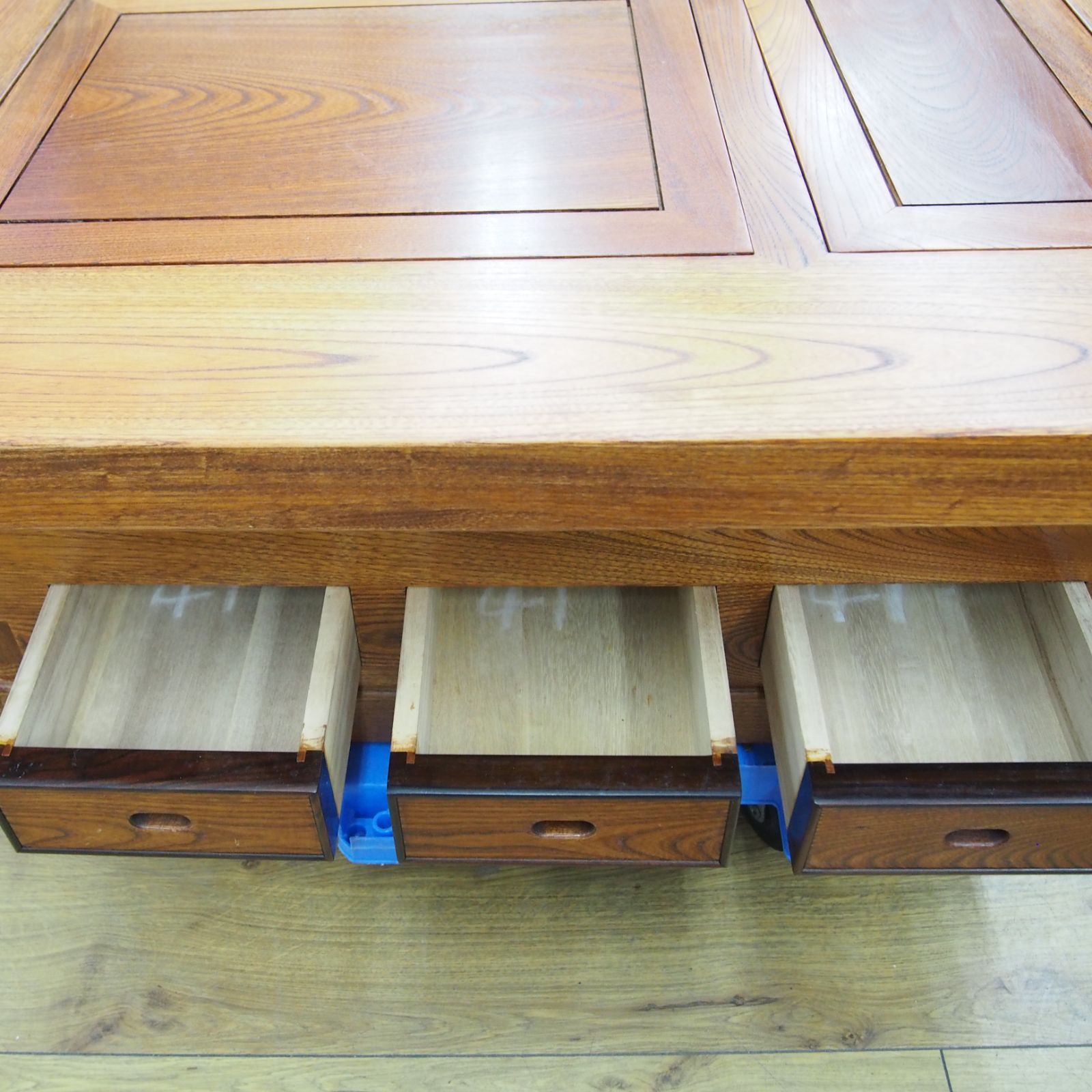 本州送料込み 極美品 総欅 欅 けやき 欅作り 囲炉裏テーブル w 960mm d