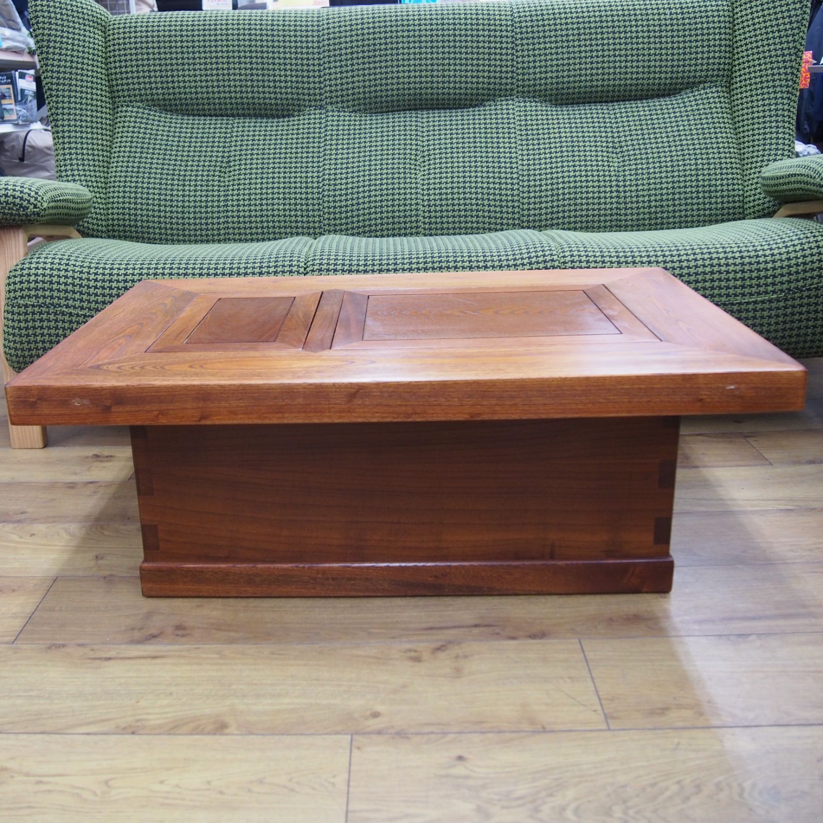 本州送料込み 極美品 総欅 欅 けやき 欅作り 囲炉裏テーブル w 960mm d