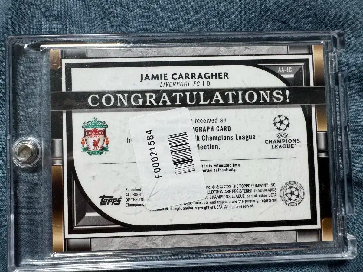 2025 トップス リヴァプール ジェイミー キャラガー オート カード 90 99