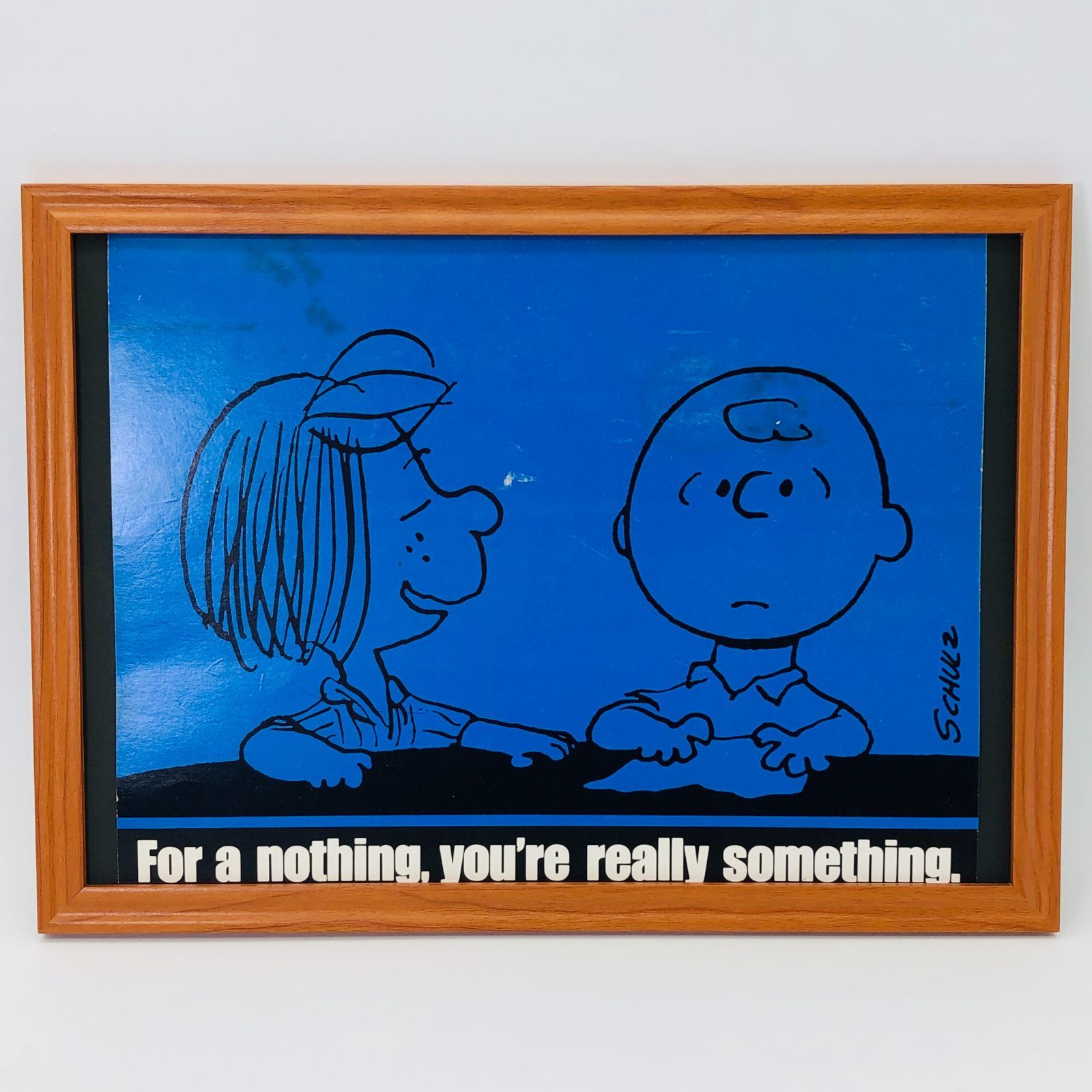 ビンテージ カレンダー　ポスター 　『 ピーナッツ　パティーとチャーリー・ブラウン　1971'　(PEANUTSSNOOPY)6 』  輸入雑貨　ヴィンテージ　　アドバタイジング レトロ　 .( AZ956 )