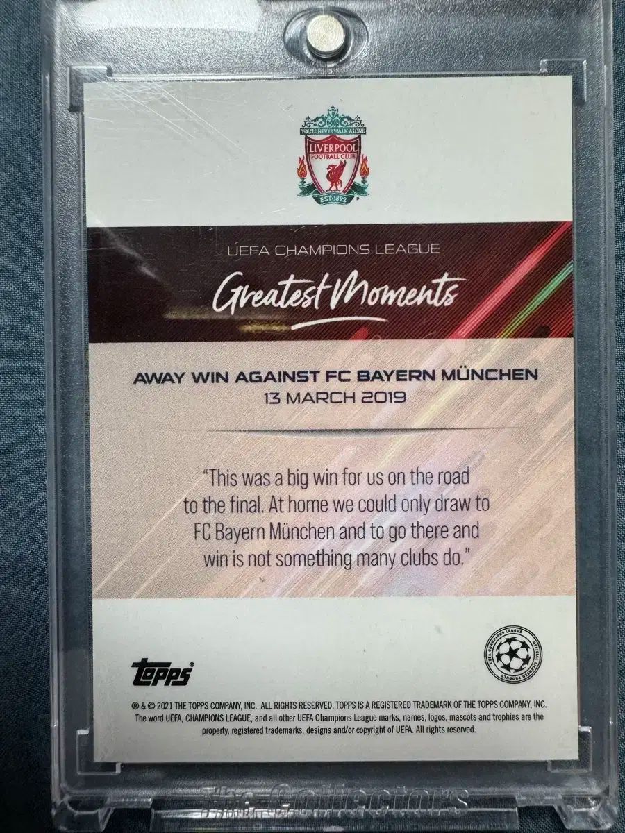 2021 トップス リヴァプール ホベルト フィルミーノ オート カード