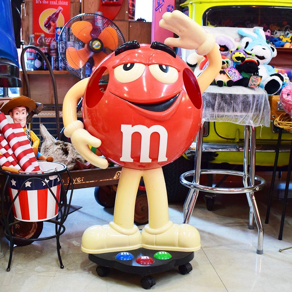 m&m's エムアンドエムズ ディスプレイ [レッド] / キャスター付き