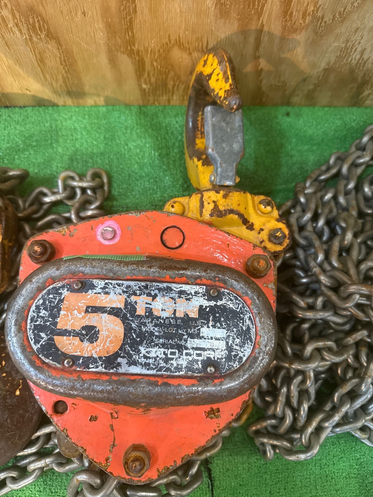 KITO 型式不明 チェーンブロック 5t 現状品