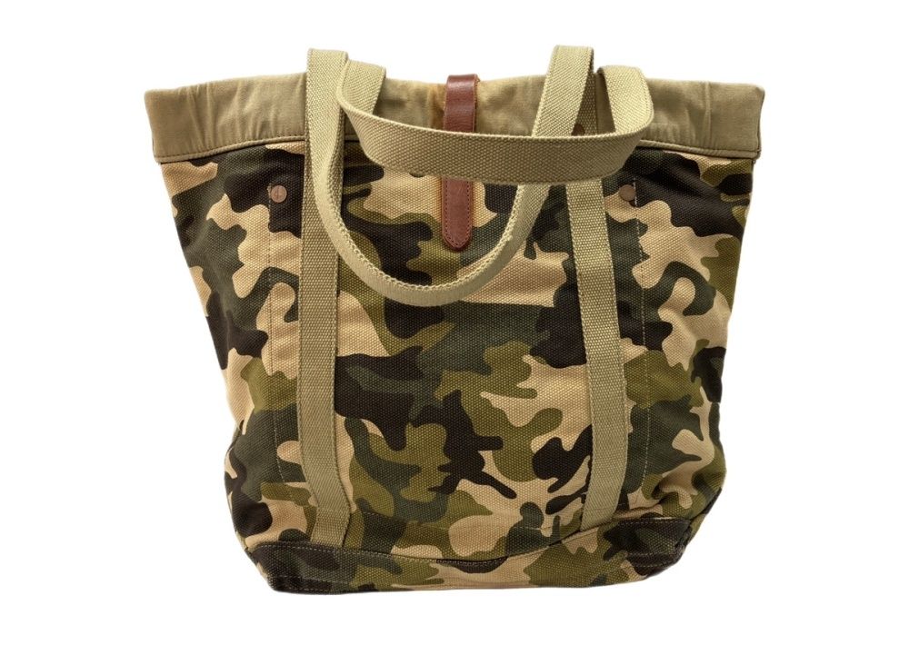 ダブルアールエル RRL TOTE BAG トート バッグ キャンバス カモ柄 迷彩