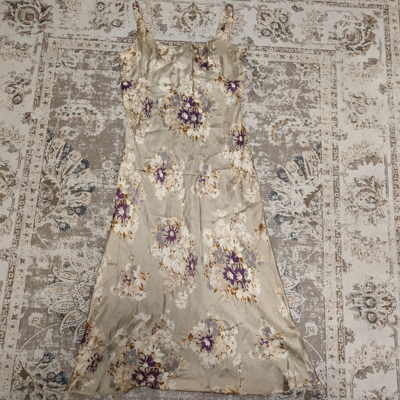 ウィークエンドマックスマーラ シルク シアーマキシワンピース 花柄