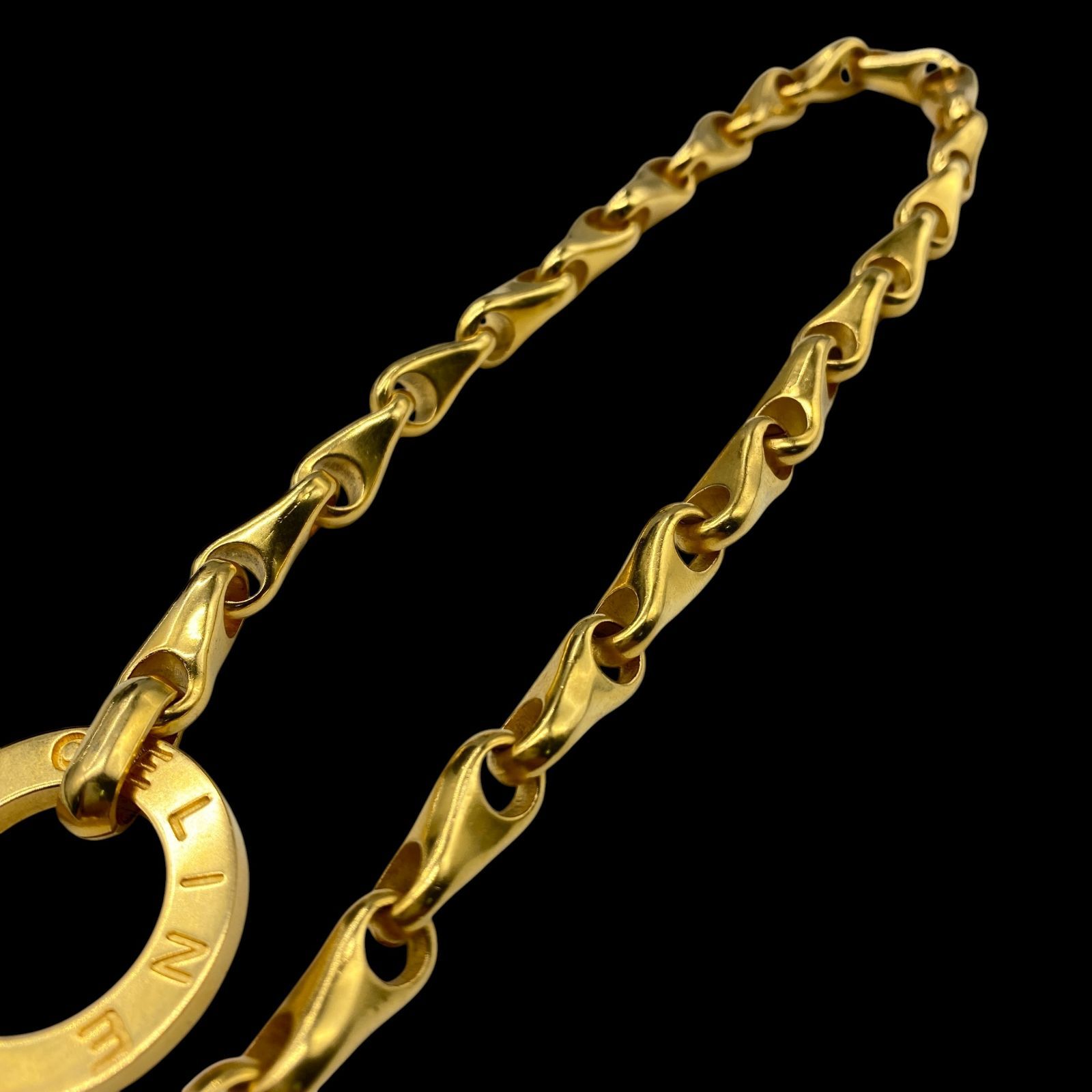 希少 美品 CELINE セリーヌ サークル チェーン ネックレス