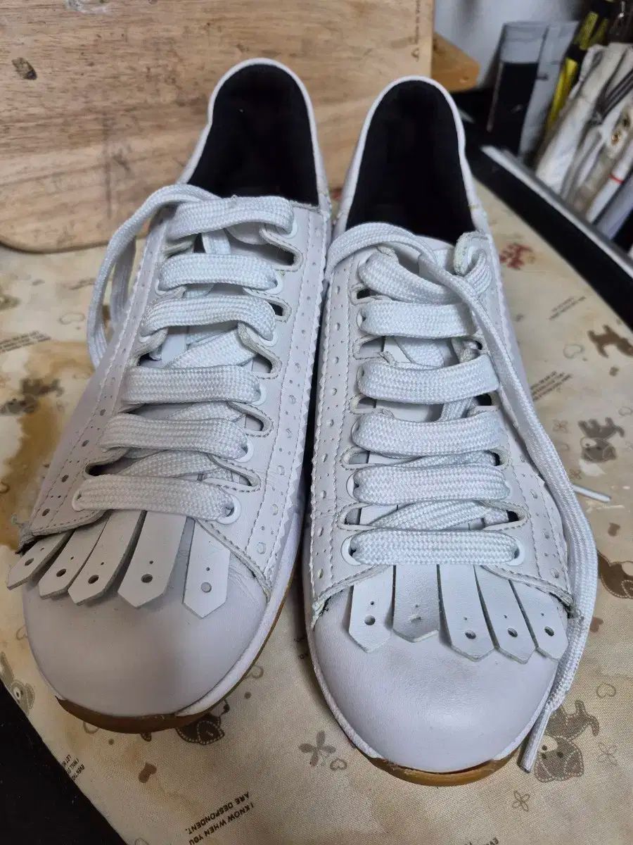 WAAC GOLF 白 ウイングチップ スタイル ゴルフシューズ 245