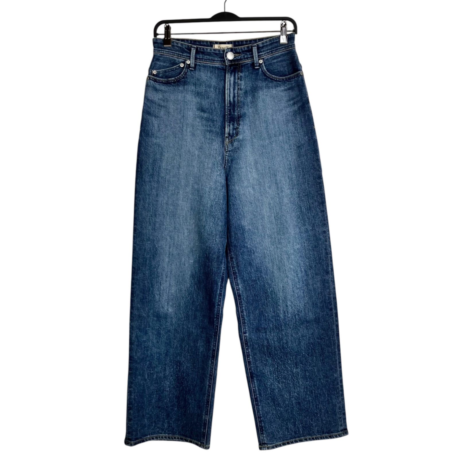 YANUK ルーズストレート JOAN 27 SUB ブルー青 ヤヌーク コットン