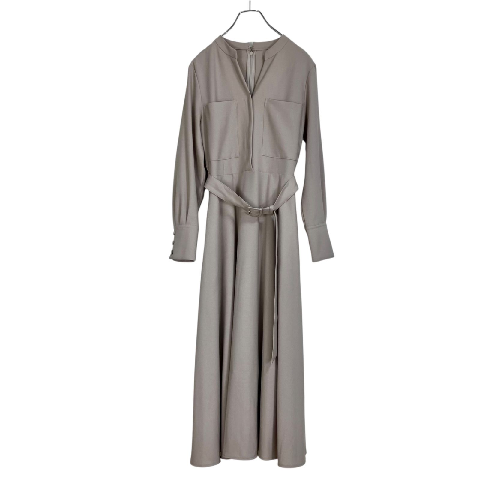 allureville 2025 SS P R 2 WAYスラッシュネックワンピース 1 ベージュ アルアバイル 長袖 ロング ポリエステル レーヨン 202510 14 160