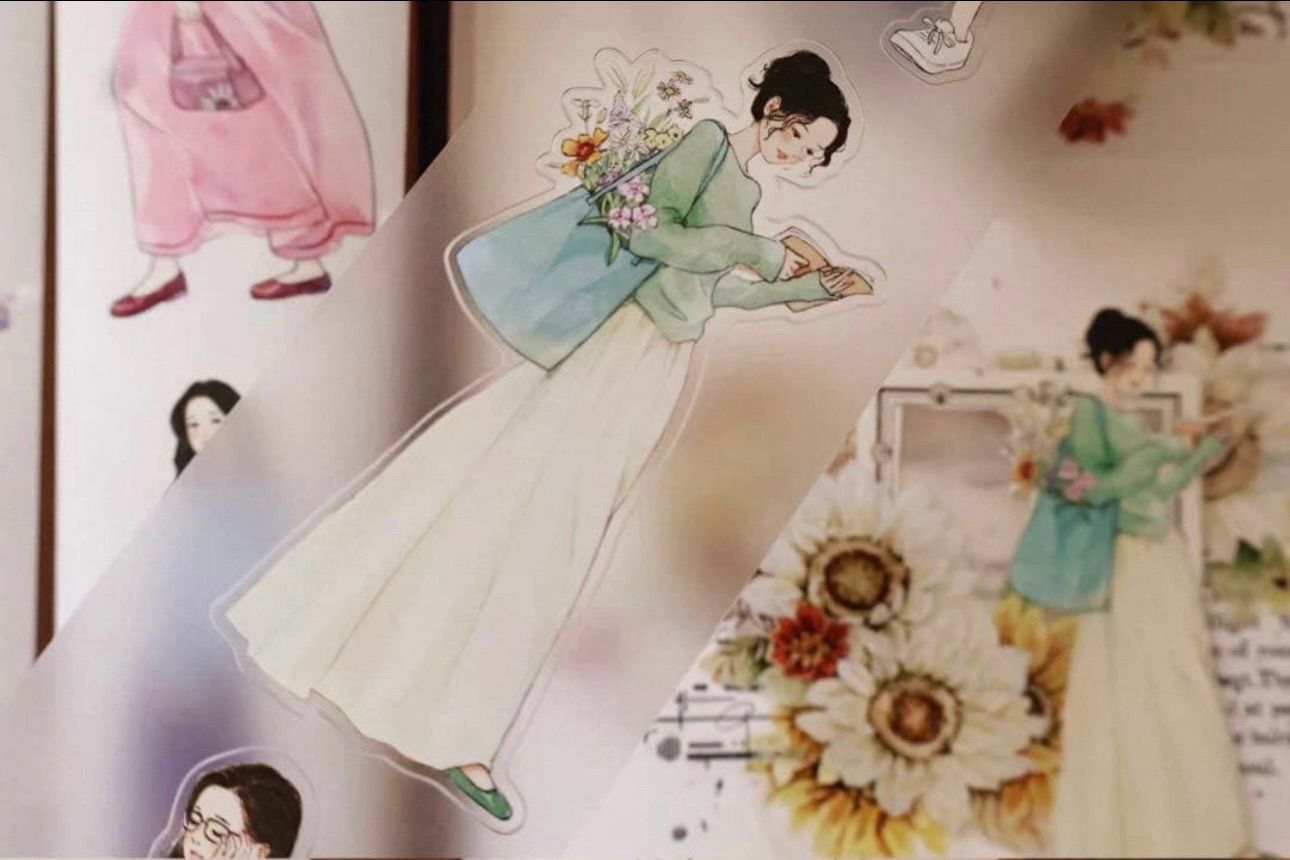 雾面PET5.5cm×6m 元气甜美 ダイカット加工 海外マスキングテープ 海外