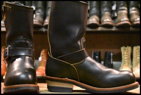 7.5D 14年 レッドウィング 9268 エンジニア 黒 ブラック クローンダイク スチールトゥ ブーツ redwing HOPESMORE FJ353