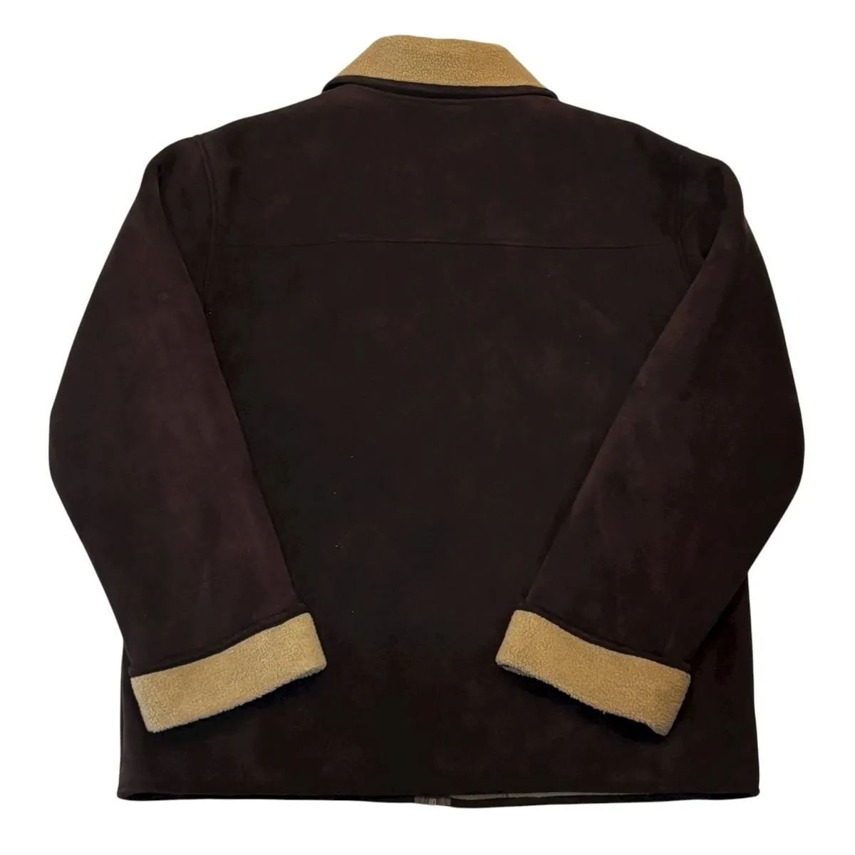 90s 00s St JOHN S BAY FAKE MOUTON JKT セントジョンズベイ フェイクムートンジャケット L 茶 古着