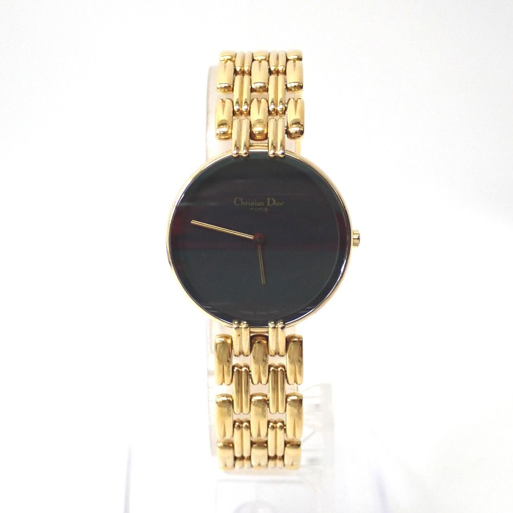 Ft1304891 クリスチャンディオール 腕時計 クオーツ バギラ D46-154-4 ゴールド 黒文字盤 レディース Christian Dior