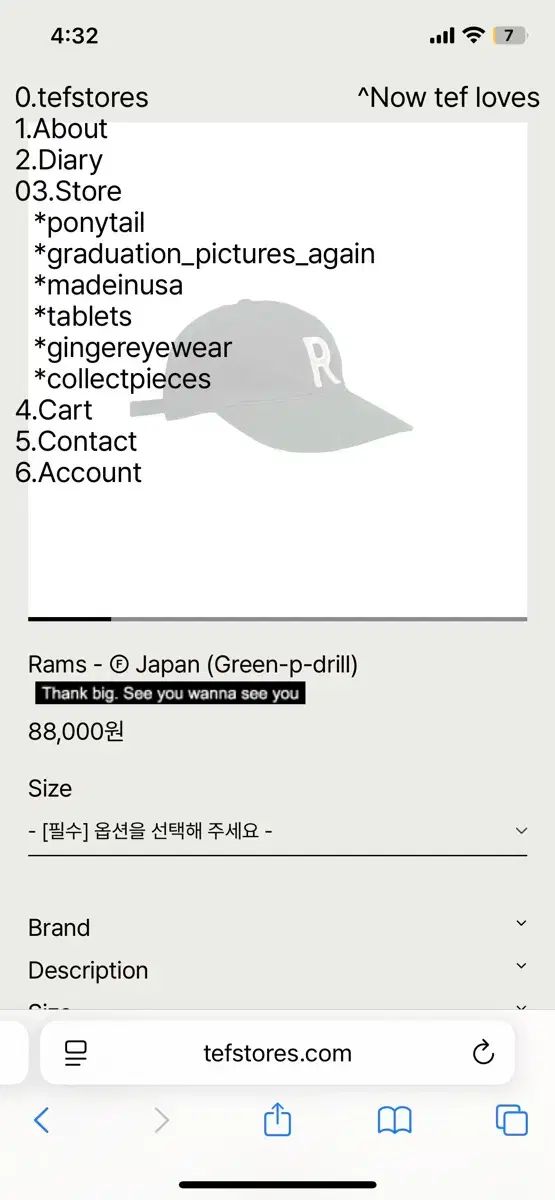 tefstores rams Lサイズ