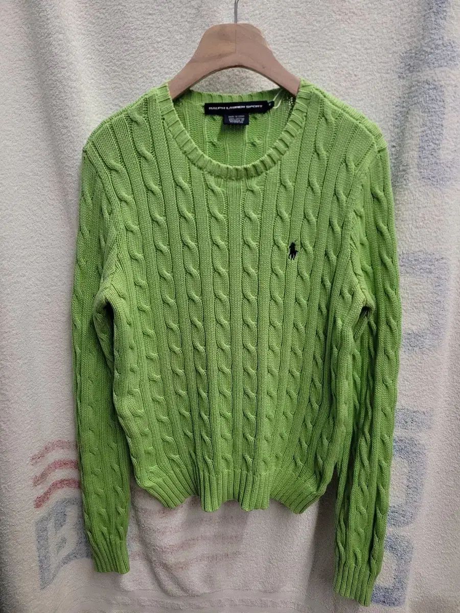 ポロ ケーブルトップス ラウンドニット レディース M