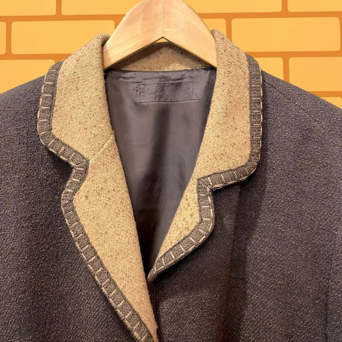 ヴィンテージ コーヒー ブラウン ハーフ コットン M