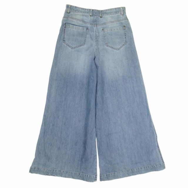 レッド ヴァレンティノ RED VALENTINO ワイドシルエット ジーンズ フ デニム ウォッシュ パンツ ジーパン Gパン 27インチ ライトインディゴ Q03 レディース