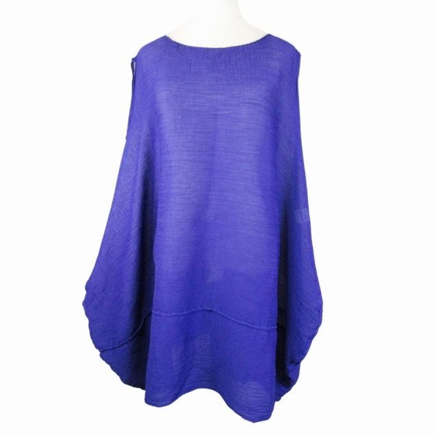 17aw ミーイッセイミヤケ me ISSEY MIYAKE ワッシャー バウンスプリーツ ノースリーブ ワンピース チュニック 変形 ドレス 青 ブルー MI73FH622 Q09 レディース