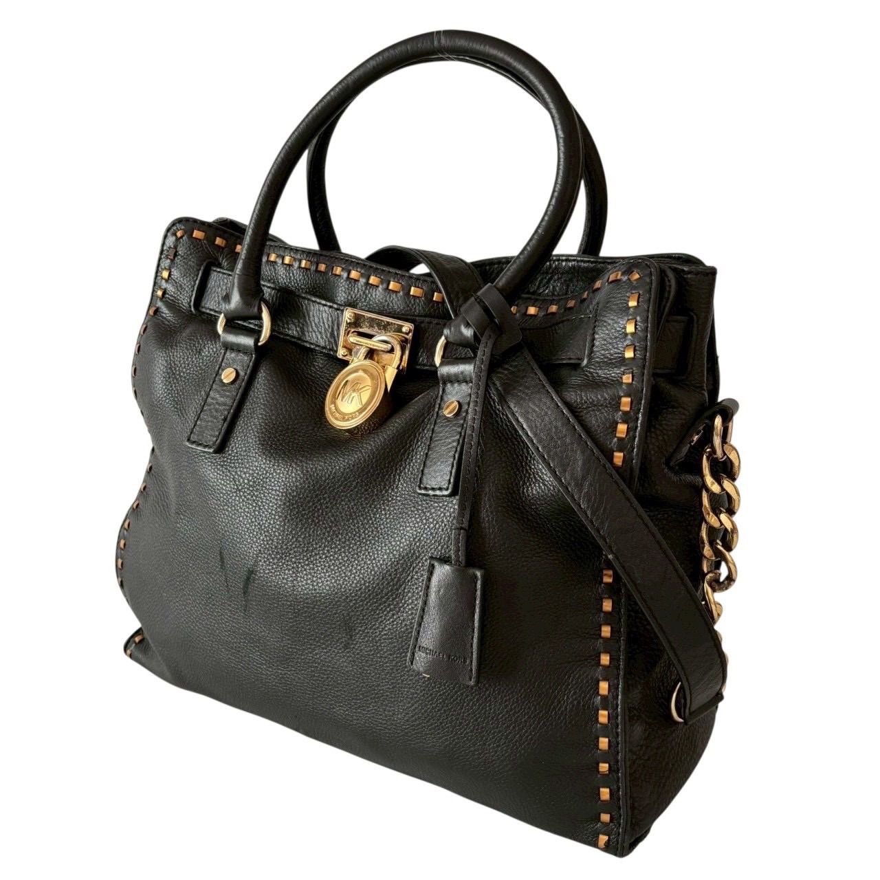 Michael Kors マイケルコース 2wayバック 黒 ハミルトン ハンドバッグ 
