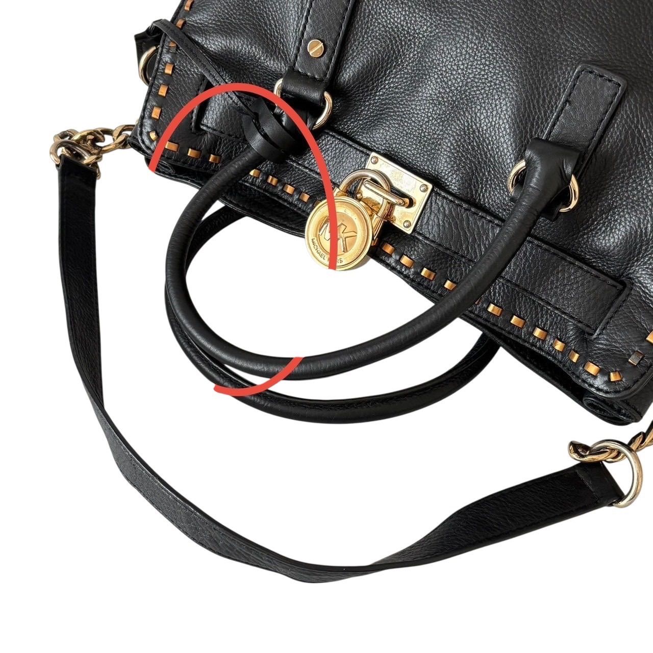Michael Kors マイケルコース 2wayバック 黒 ハミルトン ハンドバッグ 