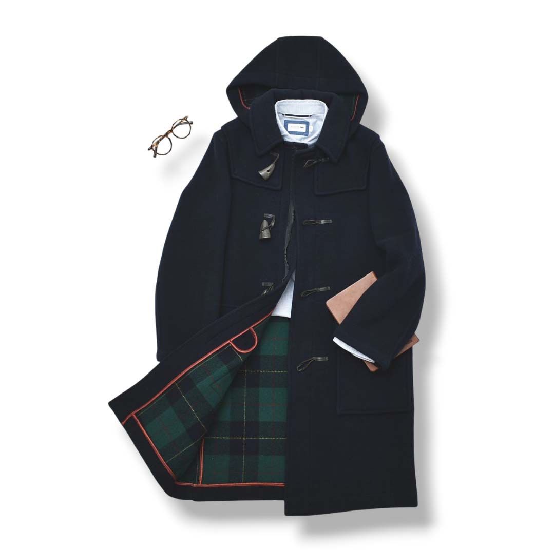 70s 英国製 ブルックスブラザーズ ウール ダッフルコート S 紺