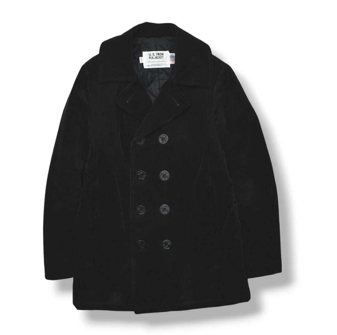 定番】USA製 ショット 740N PEA JACKET ピーコート 36 黒 ショット