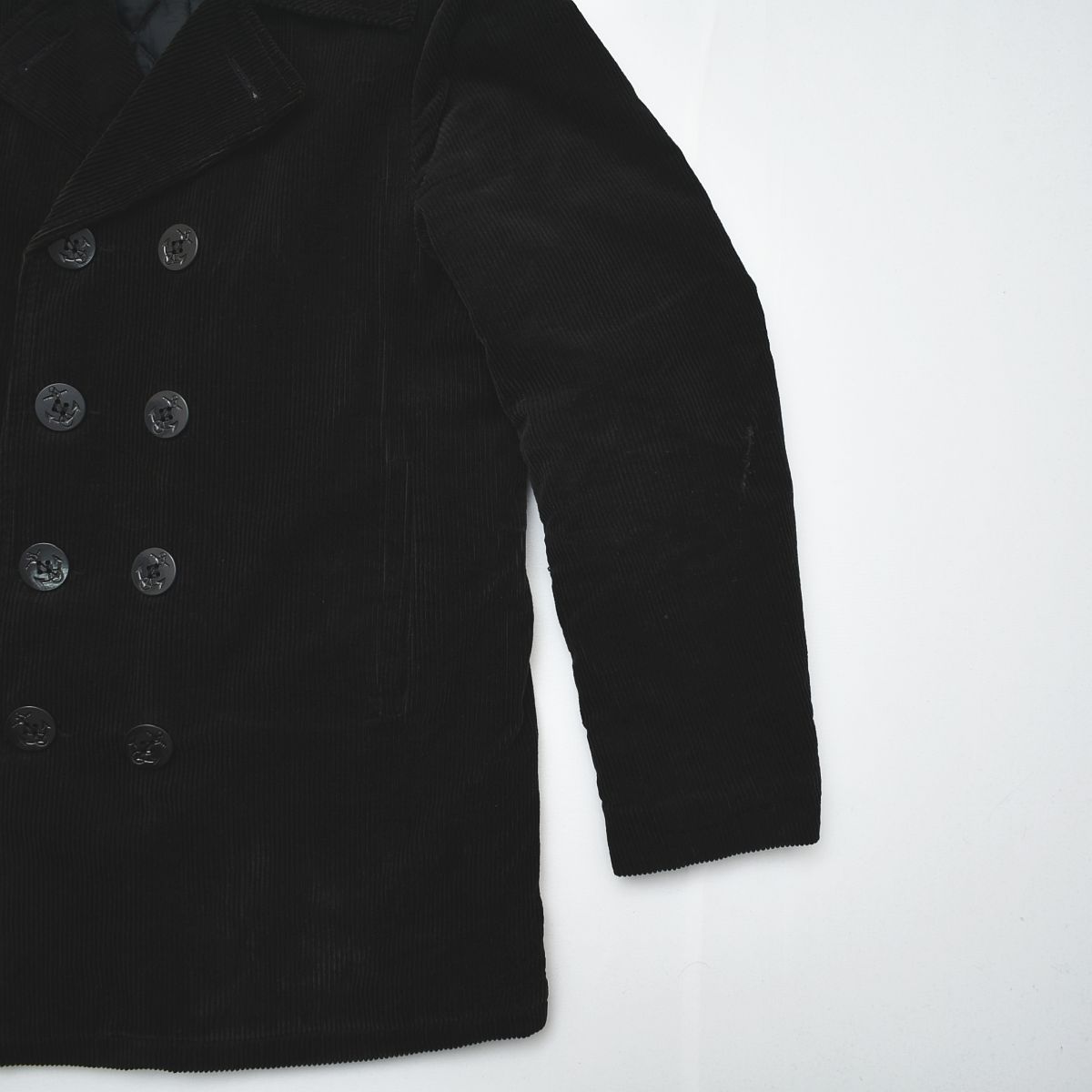 定番】USA製 ショット 740N PEA JACKET ピーコート 36 黒 古着 SCHOTT