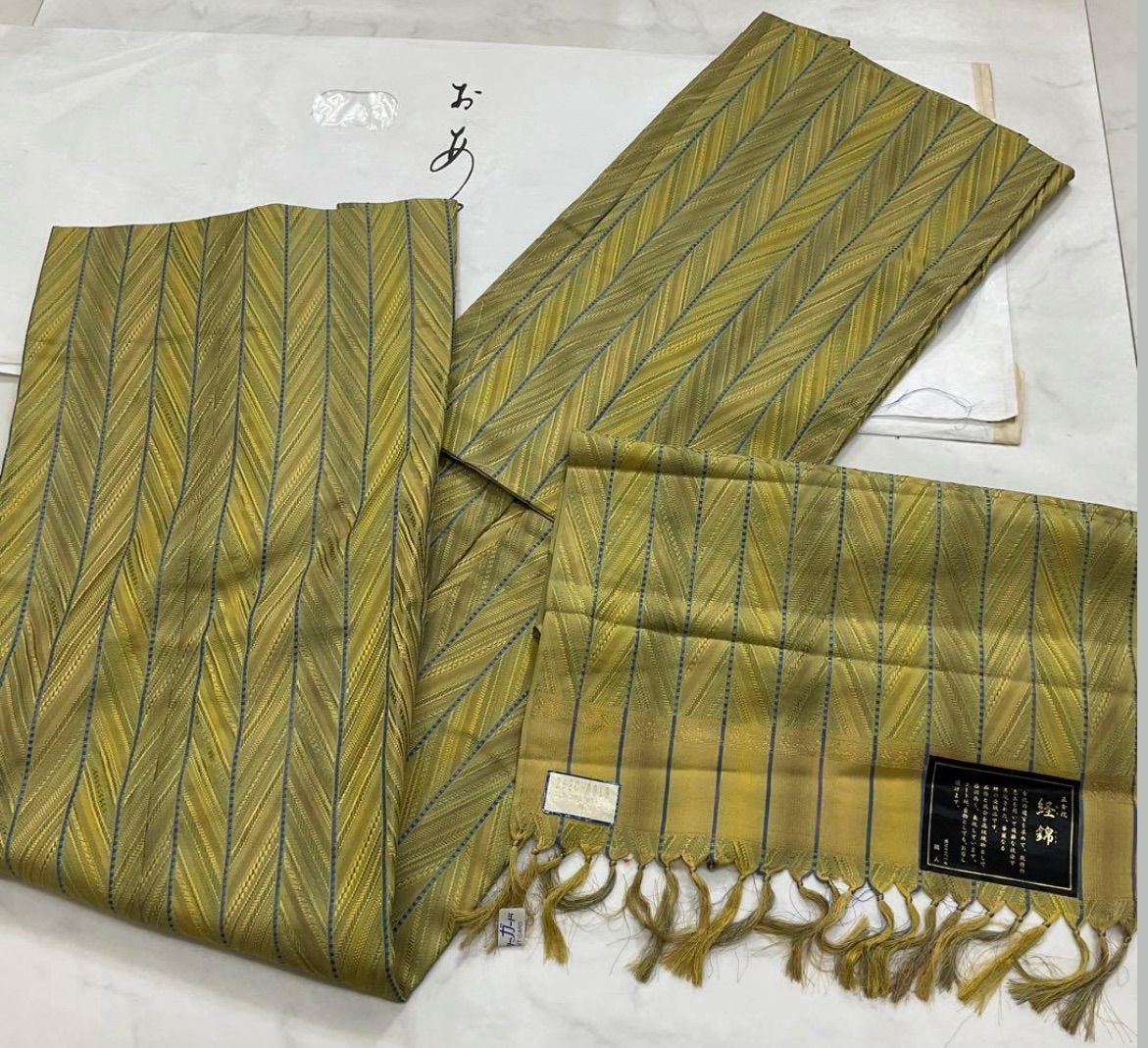 kimono one kimonoarisa 同然 お洒落なロング道行コート TOKYU サンライトガード 経錦 正倉院 裄長 余り布付き 仕付け糸付き 裄68.5丈138.5