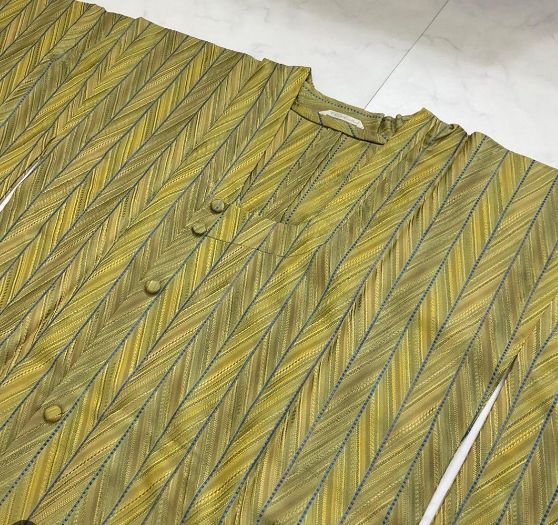  kimono one kimonoarisa 同然 お洒落なロング道行コート TOKYU サンライトガード 経錦 正倉院 裄長 余り布付き 仕付け糸付き 裄68.5丈138.5 羽織 着物 浴衣