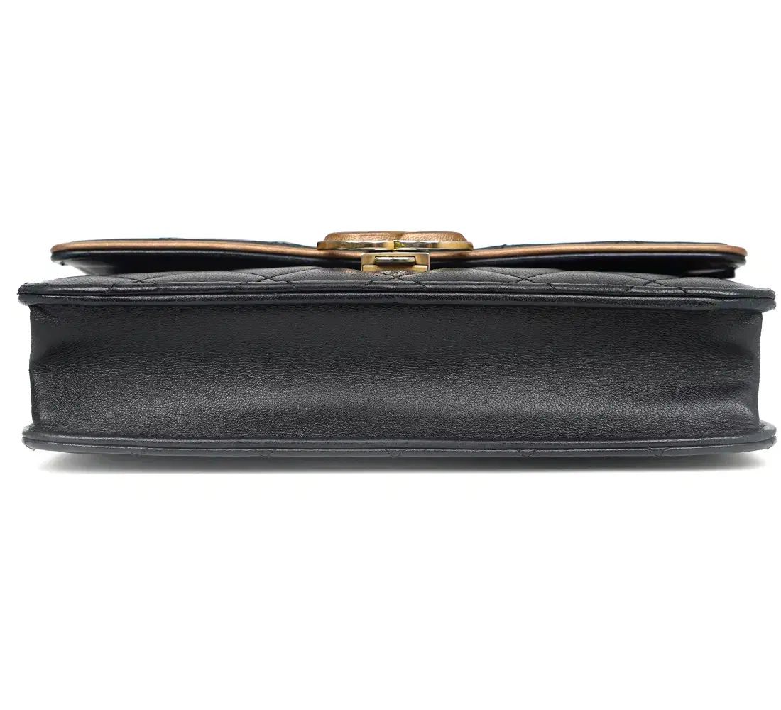  ブランド CHANEL WOC ダブルフラップ チェーン クロスバック ブラック GOLD AP 0424 メッセンジャーバッグ ショルダーバッグ