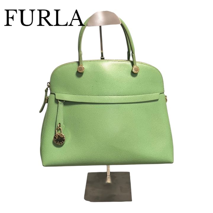 FURLA グリーン　2wayショルダーバッグ　ハンドバッグ FURLA フルラ バッグ レディース ハンドバッグ 2way 斜めがけ