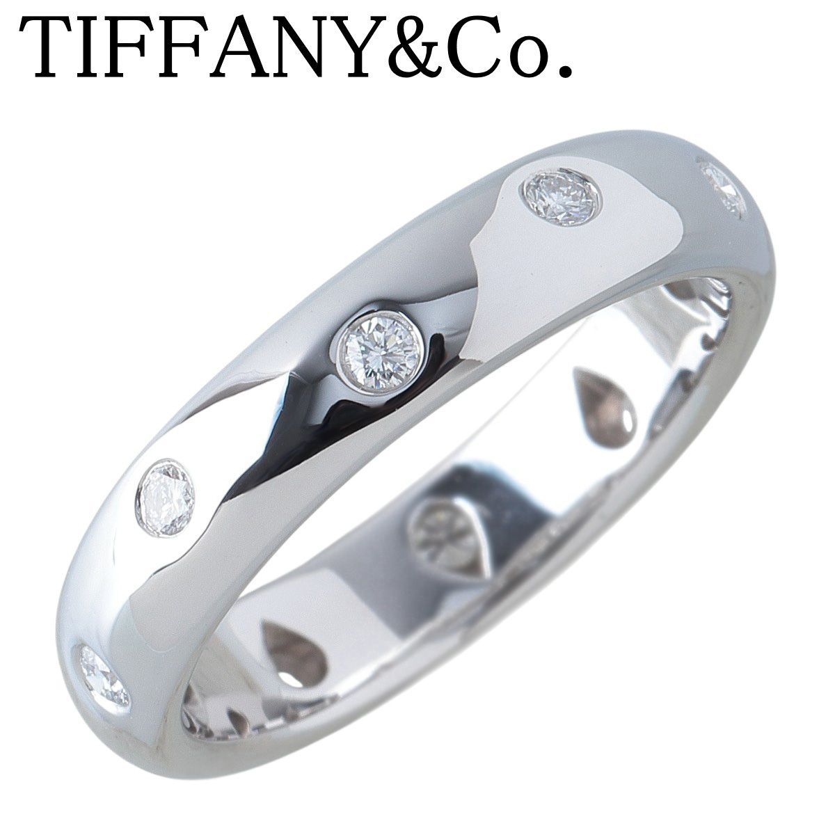 ティファニー ドッツ ダイヤ リング 11.5号～12号 PT 950 10ポイントダイヤ 仕上げ済 TIFFANY 23752