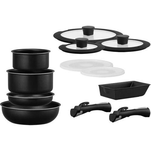 5営業日で発送 IRISOHYAMA アイリスオーヤマ ダイヤモンドコートパン12点セット IH ガス火対応 NTF-SEI12 ブラックメタリック