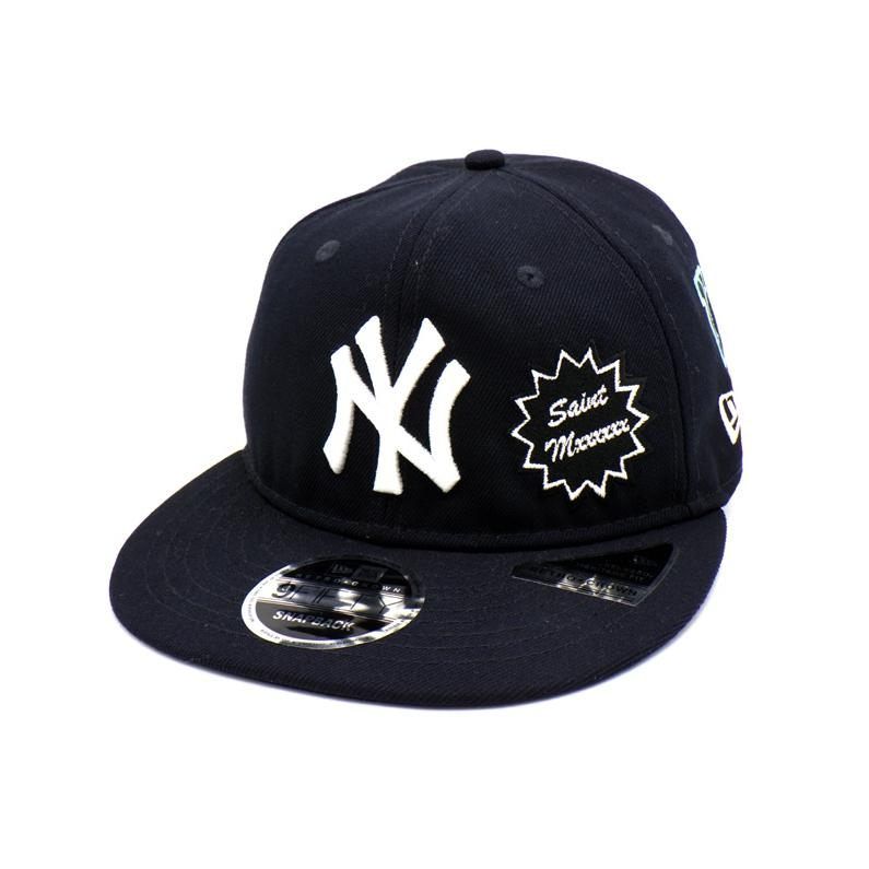 セントマイケル SAINT MICHAEL ×ニューエラ New Era 25SS YANKEES NE_CAP SM HR8 0000 C50 ロゴ 刺繍 キャップ n9625