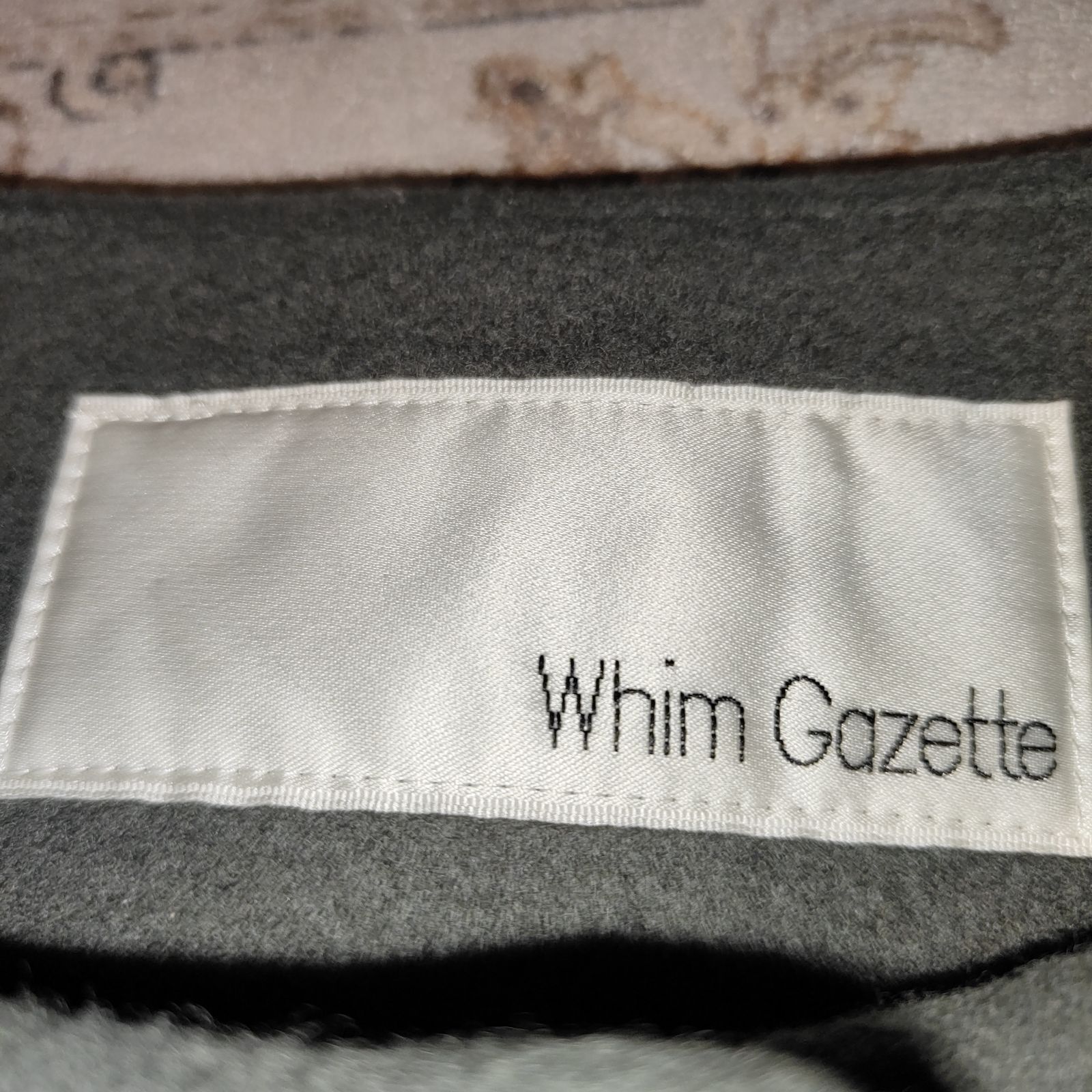 Whim Gazette ウィムガゼット ノーカラー ウールコート ノーカラー