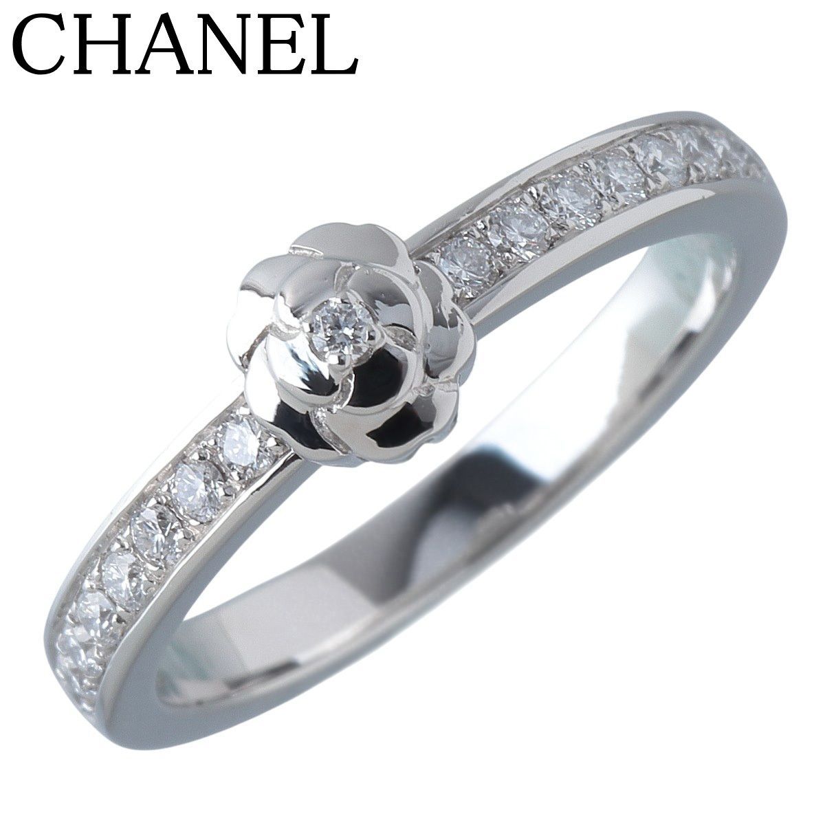 シャネル ダイヤ リング カメリア 46 Pt950 仕上げ済 CHANEL 23899