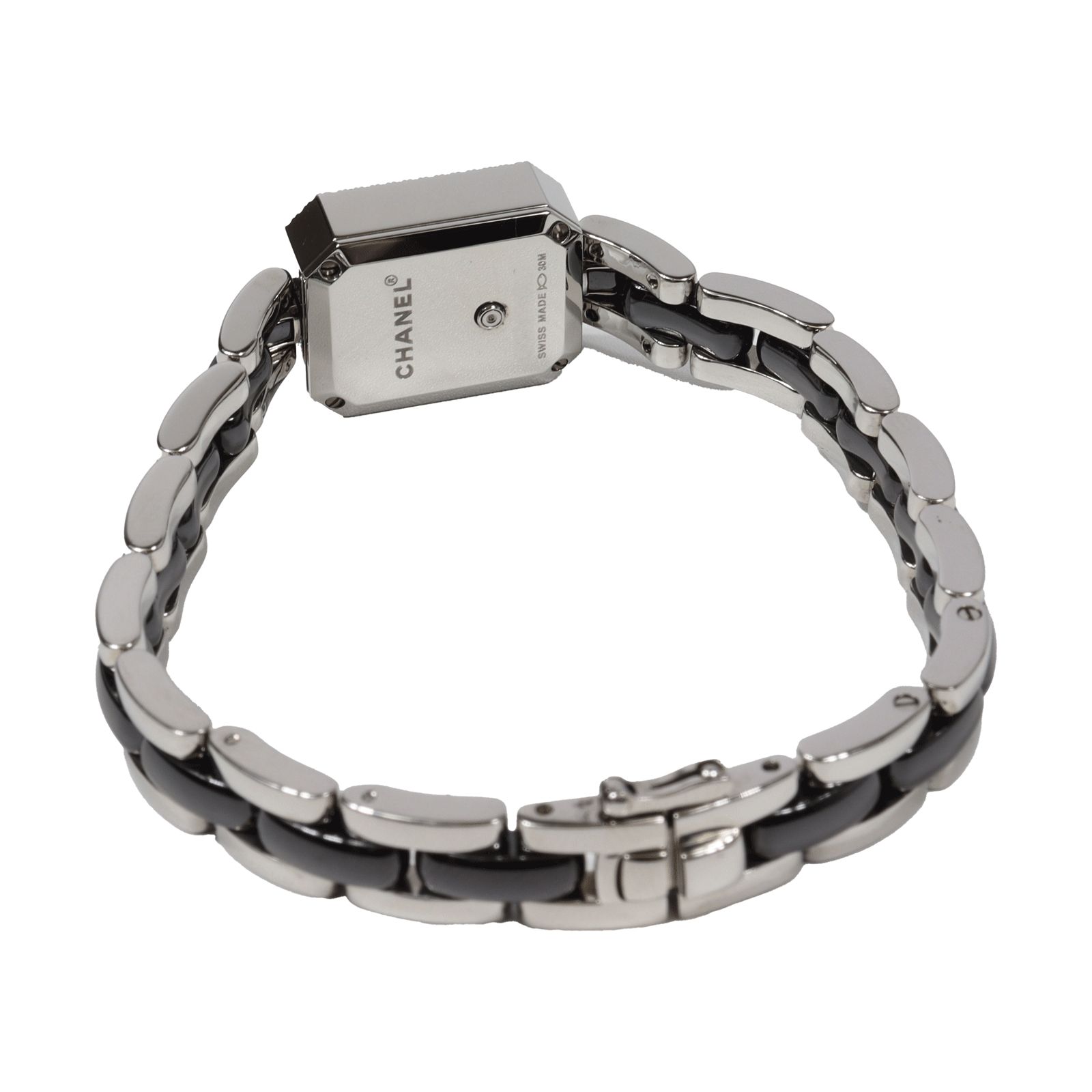 半年間保証 CHANEL シャネル プルミエール ダイヤベゼル H2163 黒文字