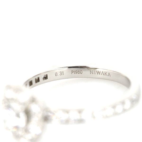 超美品 NIWAKA 俄 Pt950 ダイヤリング 0.23 F/VVS2/EX 超美品 NIWAKA 俄 Pt950 ダイヤリング 0.23 F/VVS2/EX